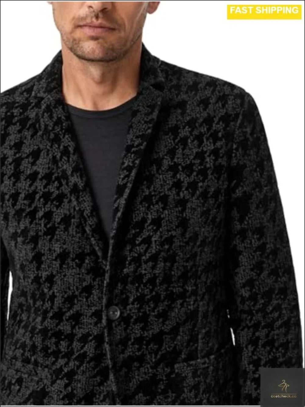 Organic Cotton Blend Sport Coat Blazer Business Casual Button Front